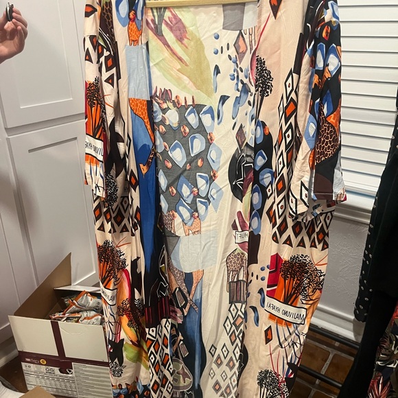 Colorful Abstract Patterned Kimono - Picture 4 of 5